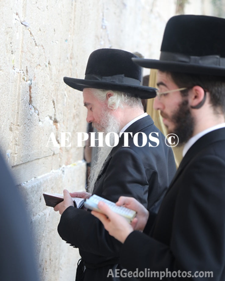 Lutzker Rebbe Davening at the Kosel