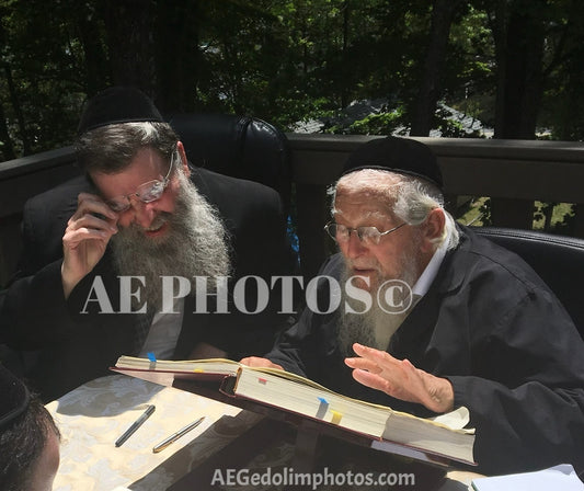 Rav Aaron Schechhter & son  Rav Mordechai Zelig Schechter (Mashgiach at Yeshivat Chaim Berlin)