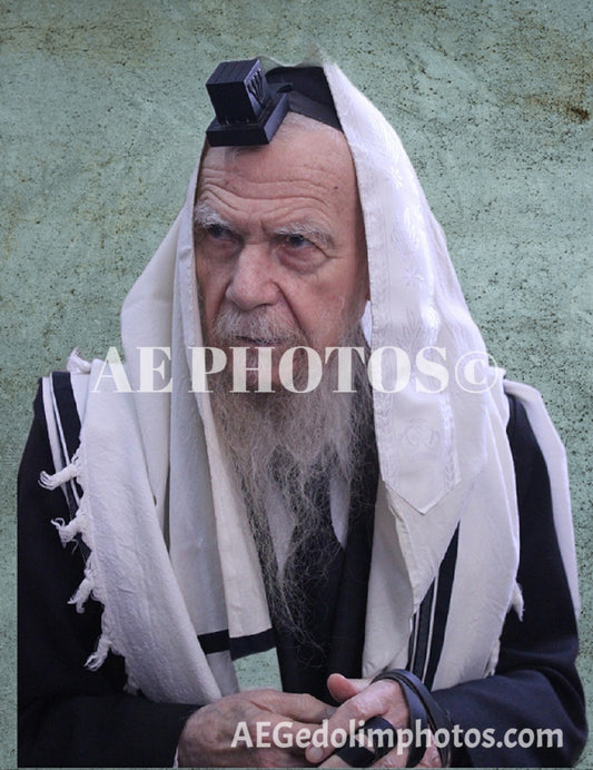 Rav Gershon Eidelstein (solid gray Background)