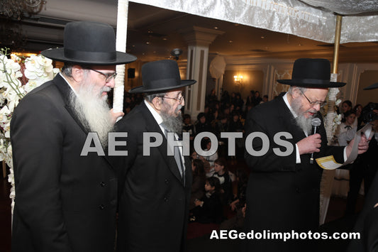 Rav Avrohom Ausband with Rav Shmuel Kamenetsky and Rav Sholom Kamenetsky