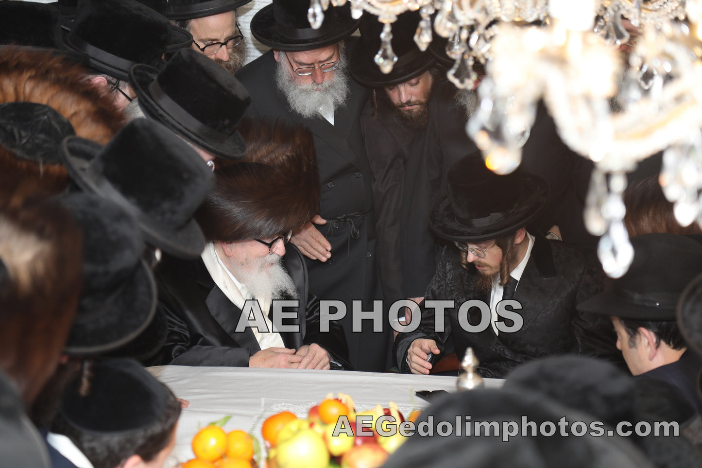 Skvere Rebbe with Sadigura Rebbe