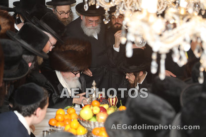 Skvere Rebbe with Sadigura Rebbe